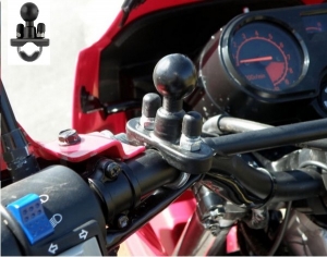 RAM Rail Base with Stainless Steel U-Bolt &amp; 1&quot; Ball for Rails from 0.5&quot; to 1&quot; in Diameter